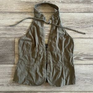 Shein Army Green Moto Halter